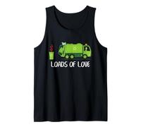 Camión de Basura Valentine Loads of Love Reciclaje Vehículo Camiseta sin Mangas