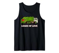 Camión de Basura Valentine Loads of Love Reciclaje Vehículo Camiseta sin Mangas