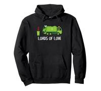 Camión de Basura Valentine Loads of Love Reciclaje Vehículo Sudadera con Capucha
