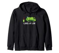 Camión de Basura Valentine Loads of Love Reciclaje Vehículo Sudadera con Capucha