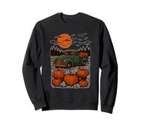 Camión de Calabaza bajo la Luna de Cosecha Sudadera