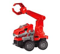 Camión de Construcción Vehículo de Juego para Niños Camión de Transformación Juguete Infantil Material PP Resistente Adecuado para Juego Imaginativo H, Camión de Agarre Rojo