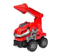 Camión de Construcción Vehículo de Juego para Niños Camión de Transformación Juguete Infantil Material PP Resistente Adecuado para Juego Imaginativo H, Camión perforador Rojo