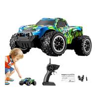 Camión de control remoto, camión teledirigido para niños 1 Control remoto | Coche de juguete de carreras con luces Vehículos eléctricos divertidos, carrera de aventura en