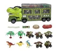 Camión de dinosaurio: retroceda el juguete del vehículo con luz, un gran dinosaurio de juguete de inercia | Vehículo de juego educativo para niños aprendiendo sobre dinosaurios jugando en el interior