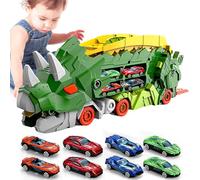 Camión de Dinosaurios deslizantes Plegables, Transport Dinosaur Truck Toys: ¡Nuestro camión de Dinosaurio portátil es su elección diseño Plegable Hace Que se Use más fácil y es el G perfe
