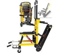 Camión de mano eléctrico escalador de escaleras - Silla plegable para ancianos discapacitados - Silla de escalera ligera de evacuación con capacidad de 363 libras