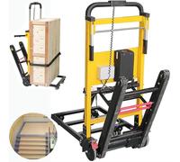 Camión de mano plegable eléctrico, resistente escalera, máquina de transporte de materiales alimentada por pilas para distribución de mercancías y almacén de muebles