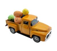 Camión de Pascua, camión de Pascua | modelo de coche de camioneta con huevos | Metal Vintage Farm Truck Model, granja casa de campo, bandeja para estante de abrigo de cocina