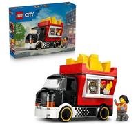 LEGO City Camión de Patatas Fritas de Juguete - Kit de Maquetas de Vehículo con Puesto Desmontable, 2 Minifiguras y Comida de Juguete - Regalo de Cumpleaños para Niños de 5+ Años - 60488