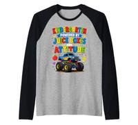 Camión de Regreso al Colegio de jardín de inf Camiseta Manga Raglan