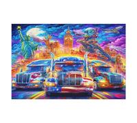 Camión Grande Puzzle 1000 Piezas Desafío Intelectual 3D Vehículo de Transporte automotriz Rompecabezas para Hombres Y Mujeres Obra De Arte Colorido Decoración Hogar 1000 PCS