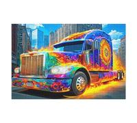 Camión Grande Puzzle 1000 Piezas Juguete Educativo Familiar Interactivo Vehículo de Transporte automotriz Rompecabezas 3D para Hombres Y Mujeres Construir Maquetas Desafío Intelectual 1000 PCS