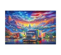 Camión Grande Puzzle 1000 Piezas Juguete Educativo Familiar Interactivo Vehículo de Transporte automotriz Rompecabezas 3D para Hombres Y Mujeres Construir Maquetas Desafío Intelectual 1000 PCS