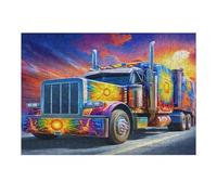 Camión Grande Puzzle 300 Piezas Portátil Familiar Vehículo de Transporte automotriz Rompecabezas 3D para Familia Desafío Intelectual Maquetas Educativas Construir 300 PCS
