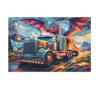 Camión Grande Puzzles 1000 Piezas Estera Portátil Plegable Coche Rompecabezas para Adultos Desafío Intelectual Aliviar Estrés Decoración Hogar 3D 1000 PCS