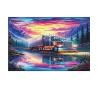 Camión Grande Puzzles 1000 Piezas Maquetas 3D Construir Sin Pegamento Vehículo de Transporte automotriz Rompecabezas Educativo para Familia Desafío Intelectual Decoración Hogar 1000 PCS