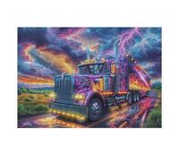 Camión Grande Puzzles 300 Piezas Estera Portátil Plegable Coche Rompecabezas para Adultos Desafío Intelectual Aliviar Estrés Decoración Hogar 3D 300 PCS