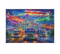Camión Grande Puzzles 300 Piezas Maquetas 3D Construir Vehículo de Transporte automotriz Rompecabezas Educativo para Familia Desafío Intelectual Decoración Hogar Moderno 300 PCS