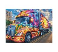 Camión Grande Puzzles 500 Piezas Impossible 3D Coche Rompecabezas para Adultos Desafío Intelectual Estera Portátil DIY Moderno Creativo 500 PCS