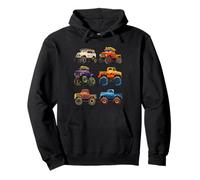 Camión Grande Retro Vintage de Monster Trucks Sudadera con Capucha