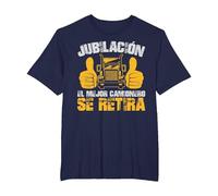 Camión Jubilación Mejor Camionero Se Retira Truck Camiseta, Hombre Tallas Grandes, Azul Marino, 3X Alto
