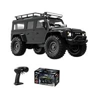 Camión monstruo a escala 1/16, 2.4G 4WD Off-Road RC Rock Crawler con luces LED multimodo, servo de engranaje de metal de 9 kg para aficionados