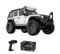 Camión monstruo a escala 1/16, 2.4G 4WD Off-Road RC Rock Crawler con luces LED multimodo, servo de engranaje de metal de 9 kg para aficionados