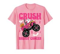Camión Monstruo de concienciación sobre el cáncer de Mama para Halloween para niños Camiseta