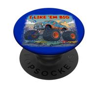 Camión Monstruo I Like 'Em Big 4X4 PopSockets PopGrip Adhesivo
