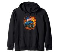 Camión Monstruo patriótico Blaze Sudadera con Capucha