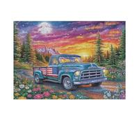 Camión Pesado al Atardecer Rompecabezas 300 Piezas Cartón Grueso para Coleccionistas Noches De Cita Mejora Concentración Ocio En Casa Regalo Reyes Magos 300 PCS