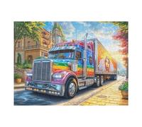 Camión Pesado bajo el Arcoíris Puzzle 500 Piezas Papel Adultos Desconectar Estrés Alivio Ansiedad Garantía Reposición Piezas 500 PCS