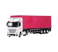 Camión Portacontenedores Plano Rojo Rosa A Escala 1:50 Modelo Aleación Metal Coche Metal Sorpresa para Interiores