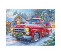 Camión Rojo Navidad árbol Puzzle 500 Piezas Educativo Impresión HD Tiempo Feliz Juego De Rompecabezas para Familia Entretenimiento Inteligente Construir Maquetas 500 PCS