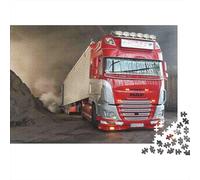 Camión Rojo Puzzle de 1000 Piezas Cartón para Adultos Entorno de Almacén Puzzle para Toda la Familia Regalo 70x50cm/1000pcs