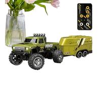 Camión teledirigido para niños, Coche teledirigido para niños - Coche eléctrico de juguete pequeño - Coche de carreras para interiores de 2,4 GHz, juguetes de camión RC recargables con , 1:64 pe