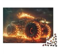 Camión Todoterreno-Fire Rompecabezas Estilo acción dinámico Cartón Reciclado 1000 Piezas, Descompresión Educativa, Regalo Personalizado, Vacaciones Familiares 38x26cm/1000pcs