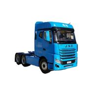 Camión Tractor con Remolque K7 JAC Serie K Modelo De Metal A Escala 1:24 para Sala De Estar(Blue)