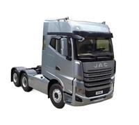 Camión Tractor con Remolque K7 JAC Serie K Modelo De Metal A Escala 1:24 para Sala De Estar(Silver)