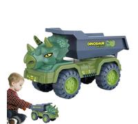 Camión transportador de transporte de dinosaurios,Juguetes para camiones de | Dinosaurio Transportador de vehículos Transportado
