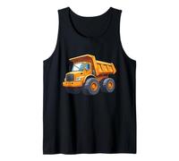 Camión Volquete Amarillo - Diseño Vehículo de Construcció Camiseta sin Mangas