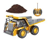 Camión volquete - Camión volquete de control remoto, Camiones De Construcción Recargables De 8.3 Pulgadas Con Luz Y Sonido, Juguete De Excavadora De Cama Metálica Resistente | Juguete RC Para Niños