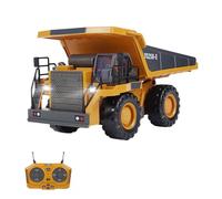 Camión volquete RC de 1/24, camión de minería de aleación de 9 canales, 2.4 G, carga de remolque de 2.5 kg con sonido ligero, regalo de pasatiempos de construcción resistente para adolescentes