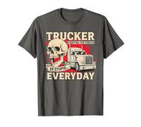 Camionero de Lucha contra la Estupidez Funny Skull 18 Wheeler Semi Truck Camiseta