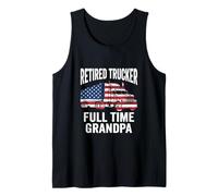 Camionero Jubilado Tiempo Completo Día del Padre del Abuelo Camiseta sin Mangas