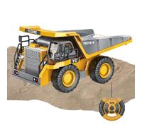 Camiones A Control Remoto | Excavadora Eléctrica Con Luces Y Sonido,Camión Volquete Grande de Control Remoto con Cama de Metal y Batería Recargable | Para Niños Y Niñas De 4 A 12 Años En Navidad Cumpl