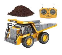 Camiones A Control Remoto | Excavadora Eléctrica Con Luces Y Sonido | Camión Volquete Grande de Control Remoto con Cama de Metal y Batería Recargable,Para Niños Y Niñas De 4 A 12 Años En Navidad Cumpl