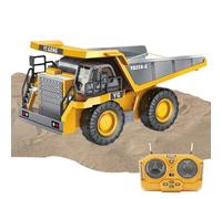 Camiones A Control Remoto | Vehículo De Construcción Con Luces Y Sonidos | Juego de Camión Volquete de Juguete con Cama Metálica y Batería Recargable | Para Niños de 4 a 12 Años, Juego en Casa, Navida