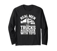 Camiones de conducción de Hombres Reales - Funny Trucker Manga Larga